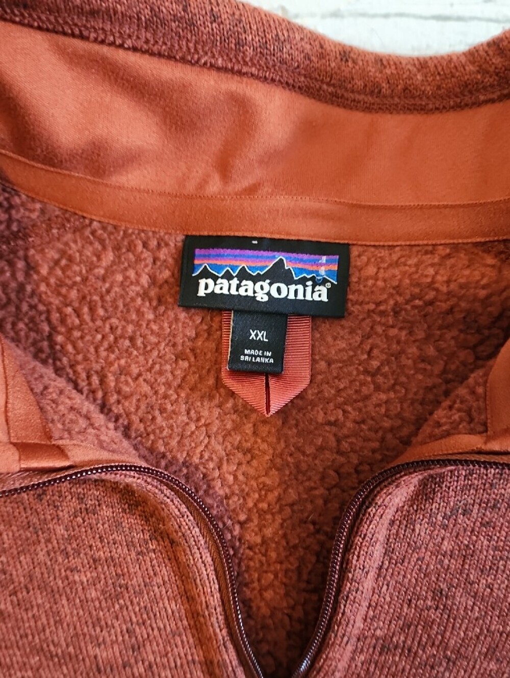 Mens Better Sweater Patagonia Rust-Colored Full-Zip Fleece Jacket - Picture 2 of 6